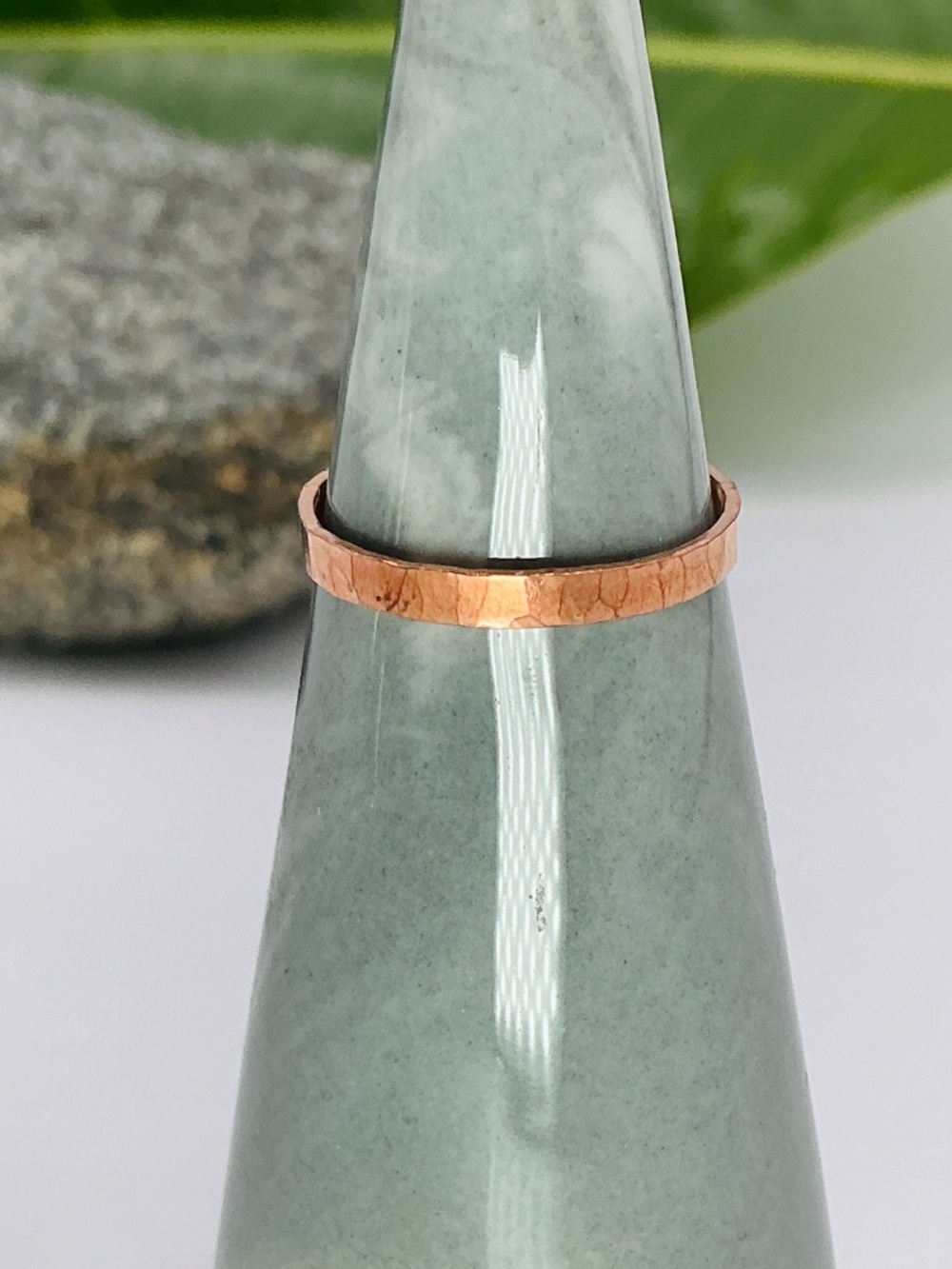 Raw Copper Ring Size 5 Band Jewelry Minimal Hammered Solid Handcrafted Made USA